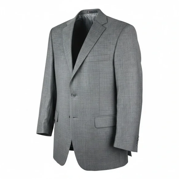 Hart Schaffner Marx Gray Single Breasted Sport Coat Made in USA 46R‎