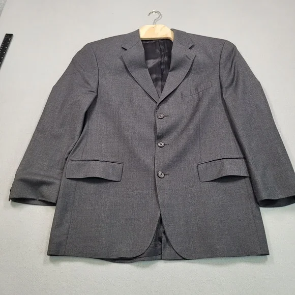 Ralph Lauren Mens Gray‎ Wool Cashmere Blend 3 Button Sport Coat Blazer 42R