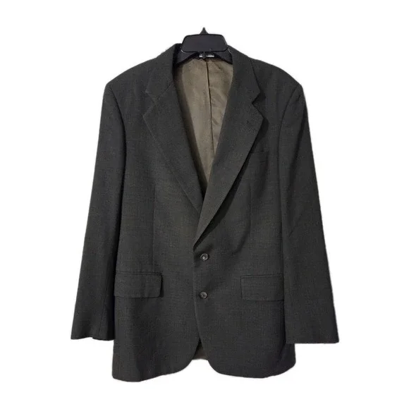 Jos.A. Banks  100% Wool Jacket Blazer Single Breasted Dark Green, 40 L
