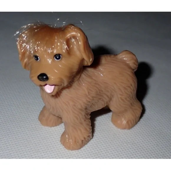 Fisher Price Loving Family Dollhouse Brown Puppy Dog has touch & Feel 