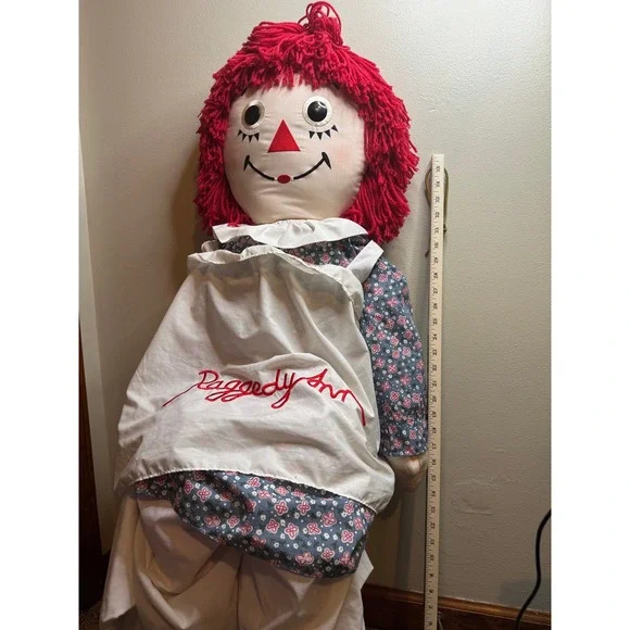 Dakin Raggedy Ann 85th Birthday Anniversary Large 36 Inch Plush Rag Doll Vintage