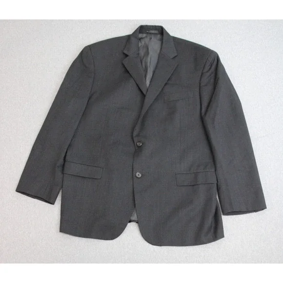 Lauren‎ Ralph Lauren Blazer Men 44R Gray 100% Wool Single Breast Lined Jacket