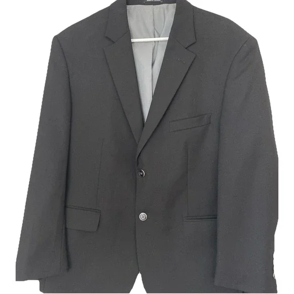 Pronto Uomo Wool Blazer Mens 44R Black Double Vented Office Formal Wear Wedding