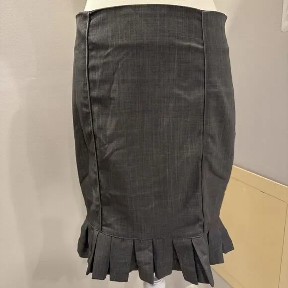 Grass Collection Womens Skirt Juniors Size 7 Gray Career Pencil Y2K