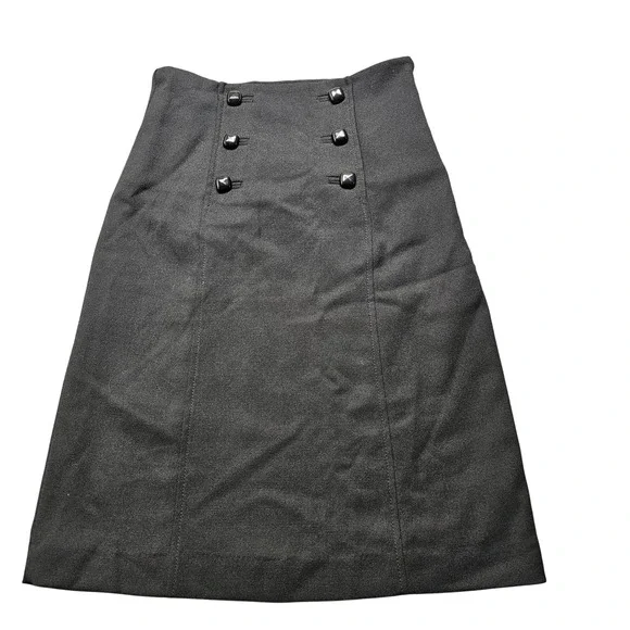 NWT Banana Republic Sailor Skirt Womens 2 A-Line High Waist Button Front Midi