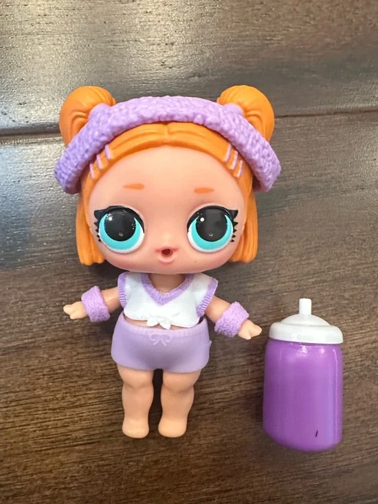 EUC L.O.L. Surprise! Orange-Haired Doll with Purple Outfit & Bottle