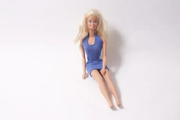 Barbie Doll in Blue Mini Dress with Straight Arms by Mattel ~ 260214-WH 980