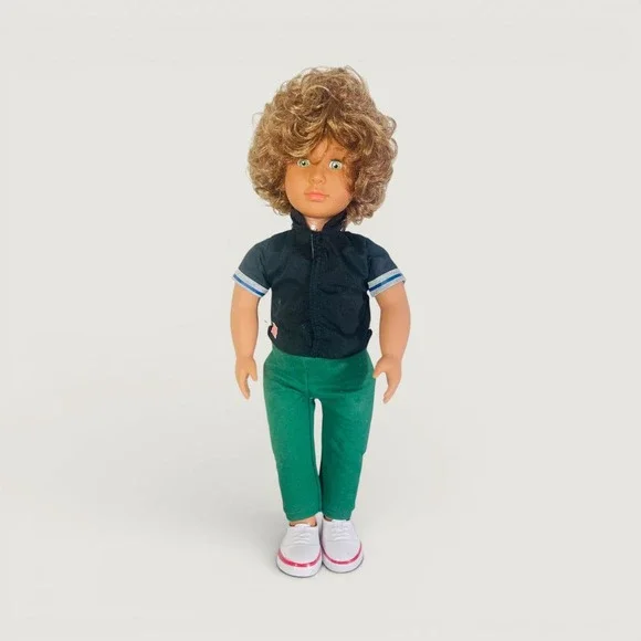 Our Generation Battat 18 Inch Lorenz Boy Doll Curly Blonde Hair Green Eyes