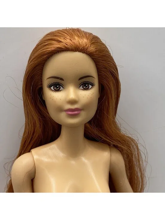 Nude Barbie 2015 Fashion Chic Red Hair Closed Mouth Brown Eyes T7439 Doll B19