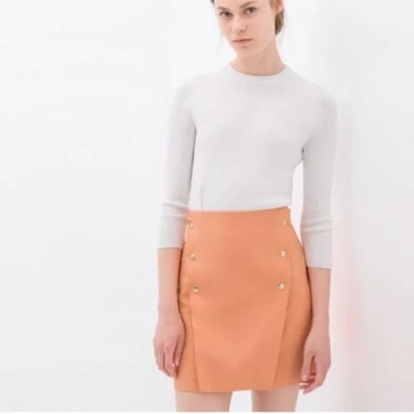 ZARA Creamsicle Sailor Skirt Size XS