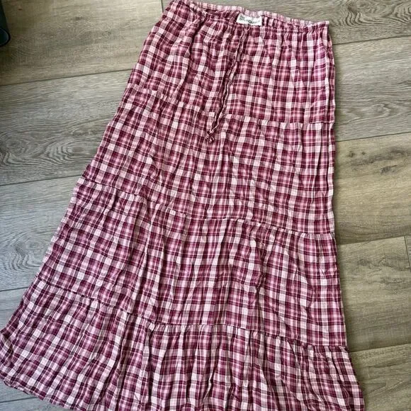 No Boundaries Plaid Maxi Skirt