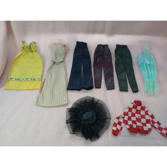 Vintage Barbie Sunshine Family Lady Lovely Locks Doll Clothes Lot Mattel 8 Pc