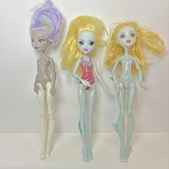 Monster High Lot Of 3 Dolls Lagoona Blue and Monica D'Kay 2015 - 2017