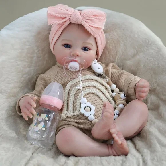 Realistic Reborn Baby Dolls 18 Inch Lifelike Newborn Baby Girl Weighted