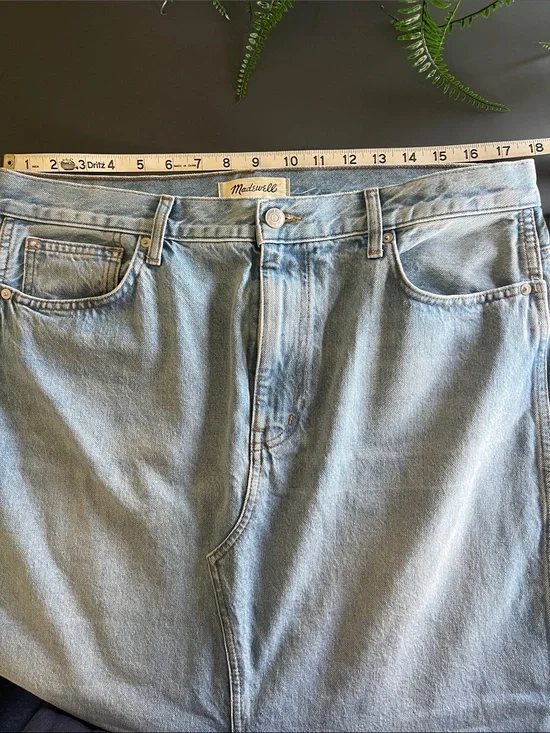 Madewell Light Blue Relaxed Denim Skirt