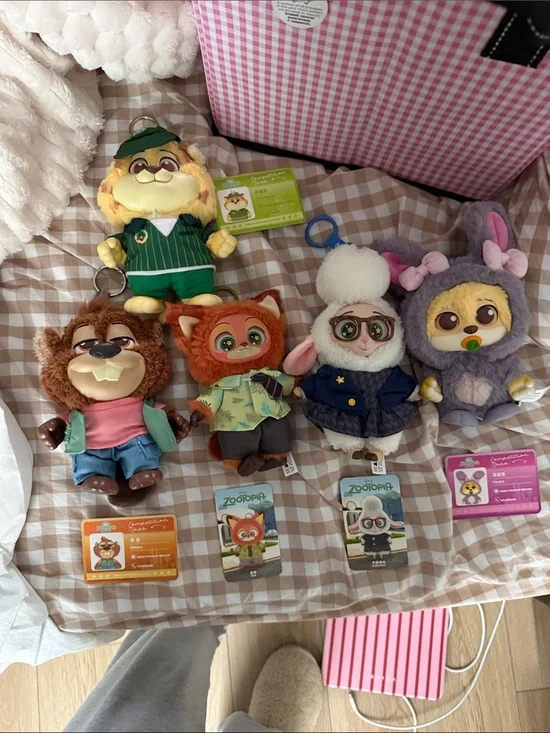Zootopia Plush Keychain Lot — Nick, Judy, & Friends- Lot of 5