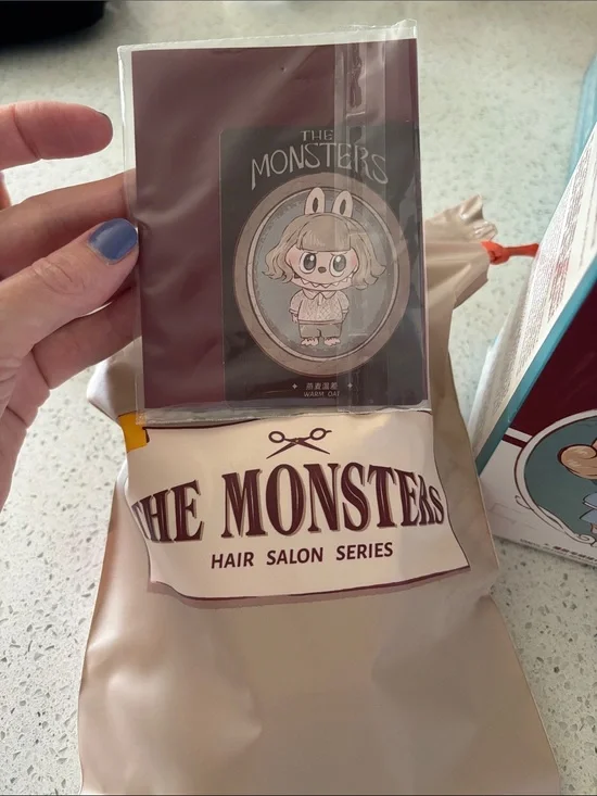 Pop mart the monsters hair salon series warm oat