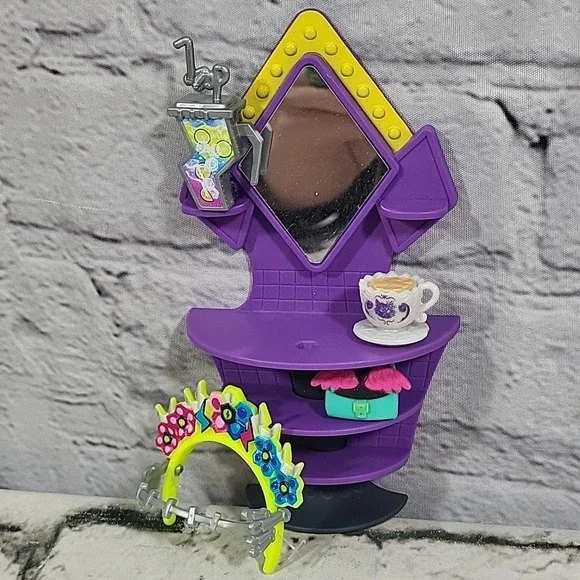 Monster High Doll Accessories Lot Vanity Bolt Headband‎ Flower Crown Coffe Cup