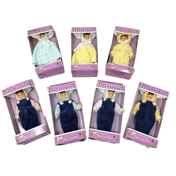 Barbara Lee Sweet Petite Collection Porcelain Dolls Lot 7 Boxed Vintage Ltd Ed