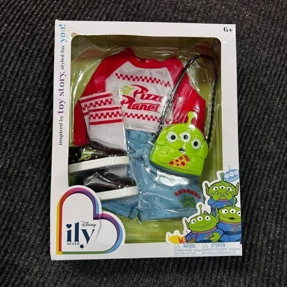 New! DISNEY ILY 4EVER MONSTERS INC SULLEY‎ FASHION PACK Pizza Planet Aliens