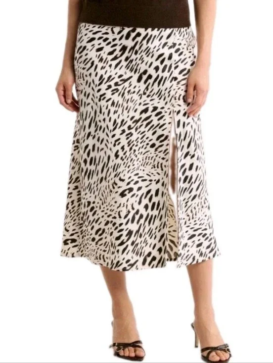 Sanctuary Size Small Front Slit Satin Midi Skirt MSRP $98