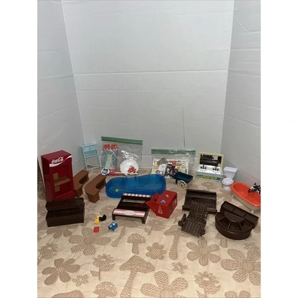 Miniature Dollhouse‎ Accessories , Outdoor Furniture , Pool , Bathroom , Bar Etc