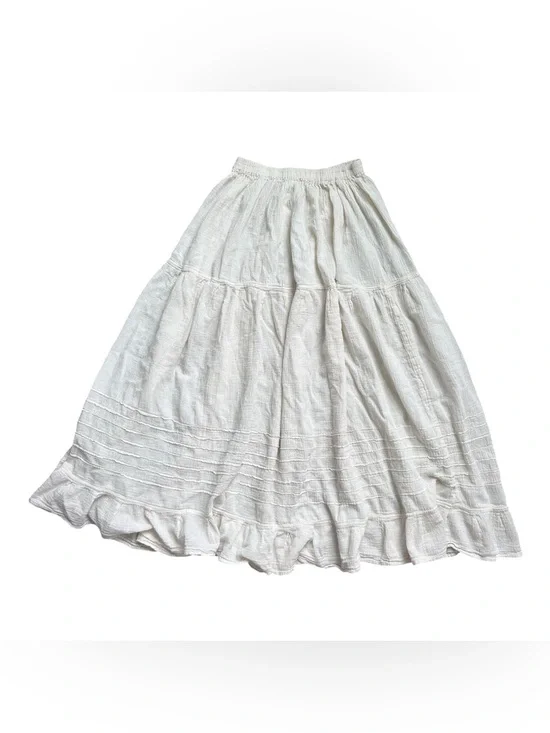 La Morenita Imports 100% Cotton Cream Colored Maxi Skirt size small