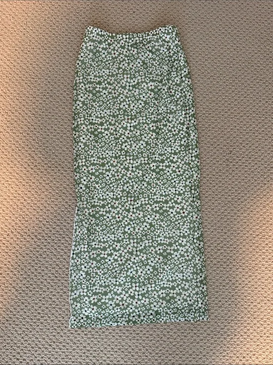 Shein Size Extra Small XS Green Floral Midi Skirt - Women