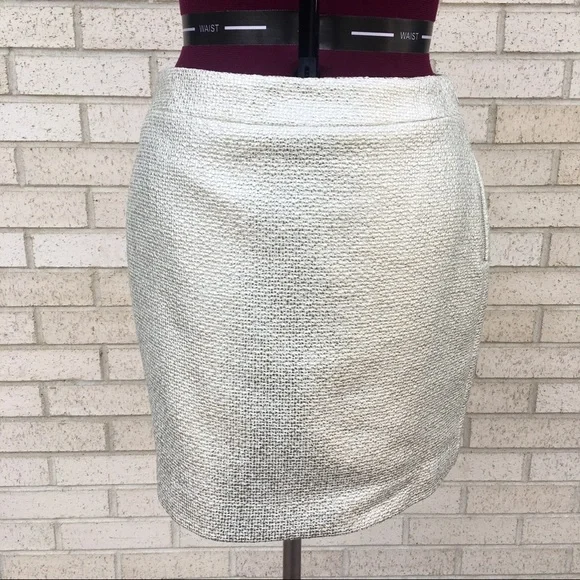 NWT Banana Republic Skirt Metallic Gold Sparkly Party Size 8