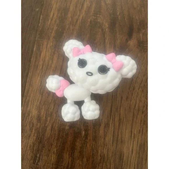 Lalaloopsy Pet Poodle White Pink Bows Mini Figure Toy Collectible Animal
