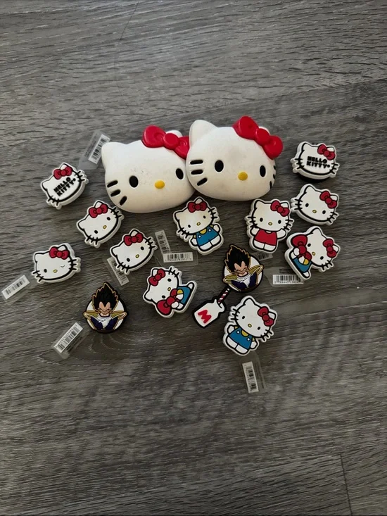 Hello Kitty White & Red Shoe Charms Set by Hello Kitty