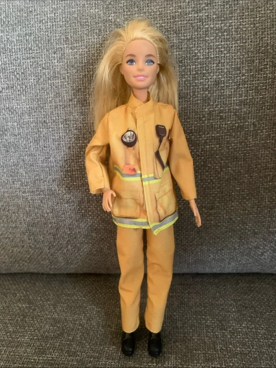 Mattel Barbie Doll with Firefighter Outfit