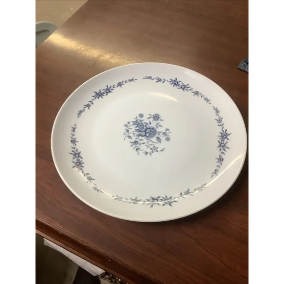 Vintage Blue Brocade by Elite Creation Dinner Plate (Replacement) 1960-1970's