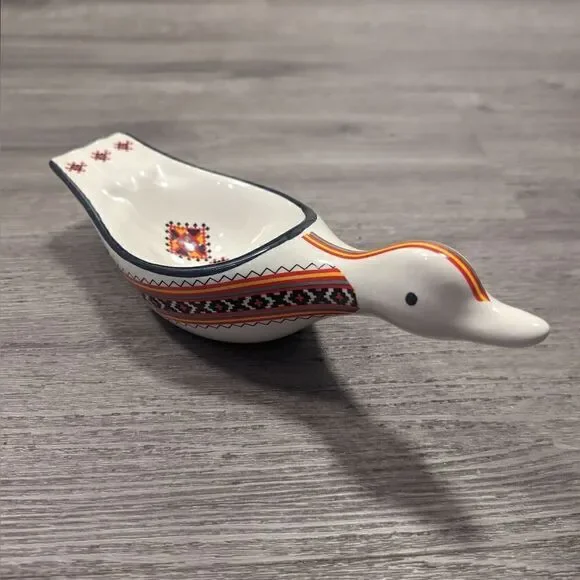 Handmade Ukrainian Goose Pottery Dish From Canada