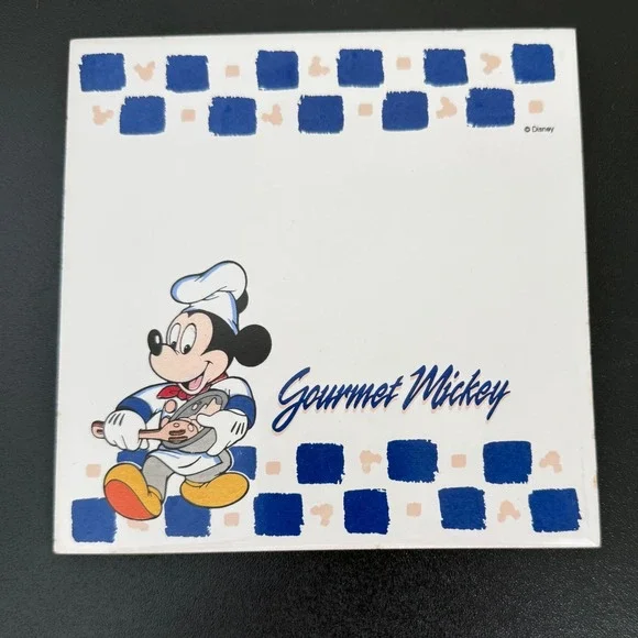 Vintage Disney‎ Gourmet Mickey Ceramic Tile Trivet Hot Plate Kitchen Decor
