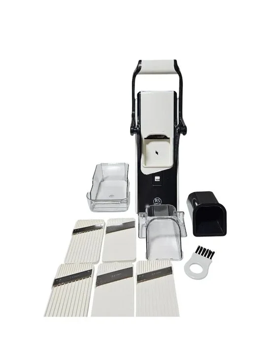 Multi Blade Mandoline Slicer Food Catcher Accessories Adjustable Thickness