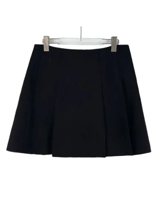 Dior Black Bee Embroidered Casual Mini Skirt