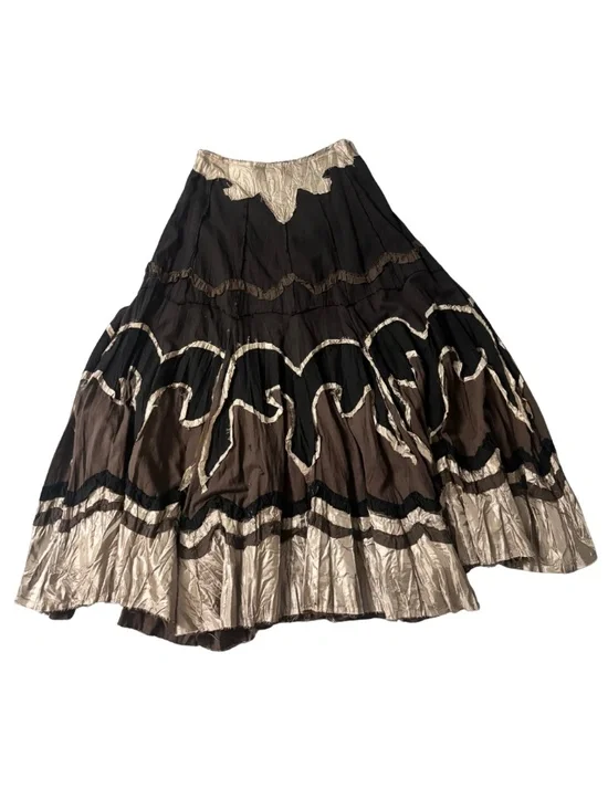 Y2K Vintage-Style Tiered Maxi Skirt