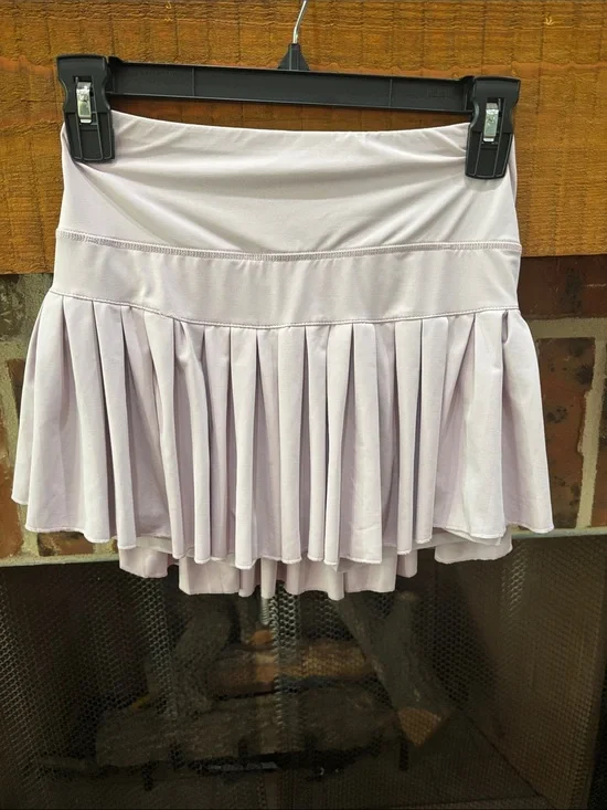 Light Lavender Circle Skater Skirt with Wide Waistband