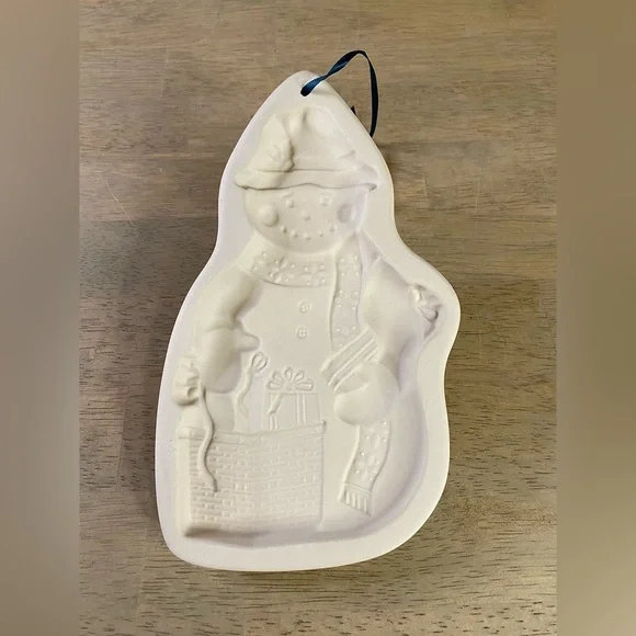 Longaberger‎ 1997 Pottery Snow Friends Cookie Mold Snowmen