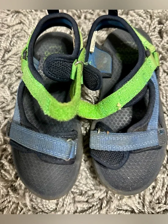 OshKosh B'gosh Navy and Green Adjustable Kids Sandals
