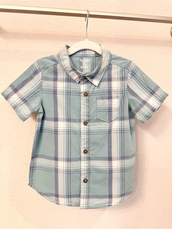 Toddler Boy Short Sleeve Button Up Shirt