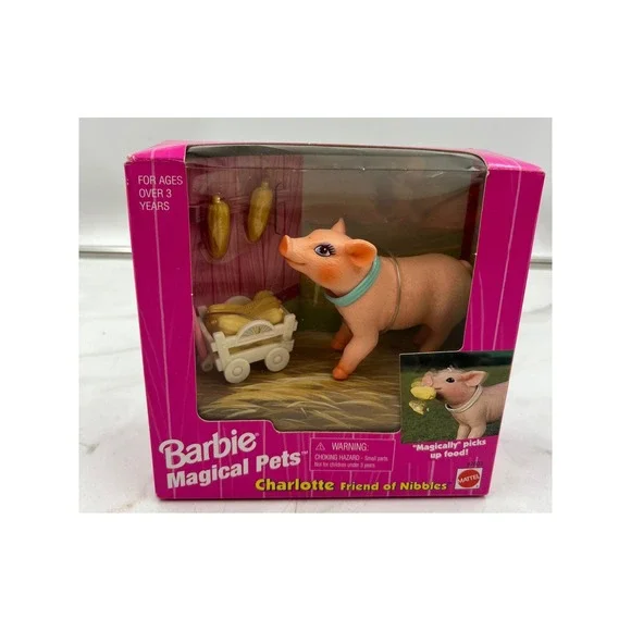 VTG 1997 Barbie Magical Pets Charlotte Pig Friend of Nibbles Mattel 67603 NIB