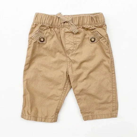 OshKosh B’gosh baby boys tan pull on pants