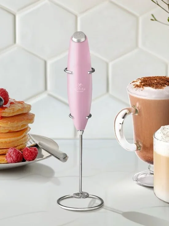 NEW Zulay Powerful Milk Frother for Coffee with Upgraded Titanium Motor - Pink