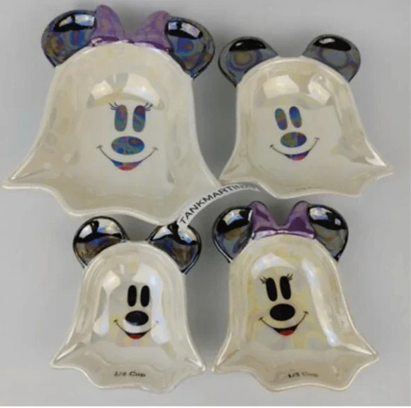 Disney MICKEY and MINNIE MOUSE Measuring Cups Hand Painted NWT