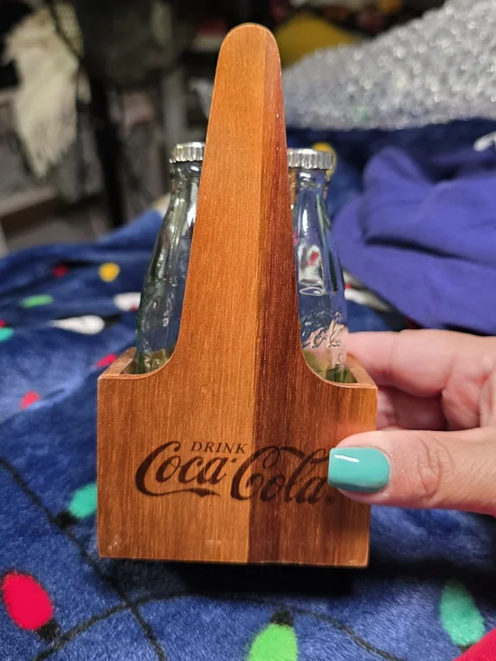TableCraft Coca-Cola CC339NW Salt and Pepper Shaker Set with Wood Crate