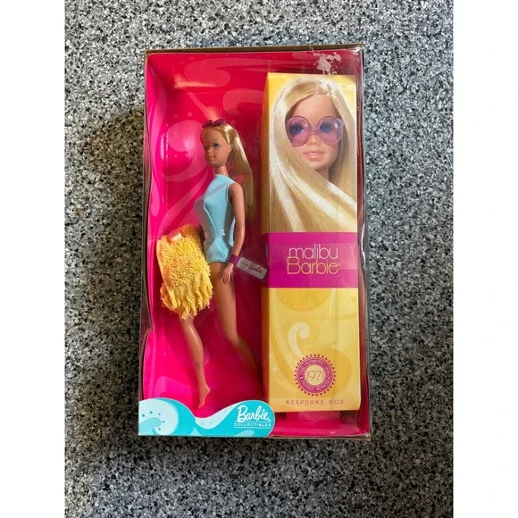 Mattel Malibu Barbie 1971 Reproduction Collector Edition Doll 2001 56061 NIB