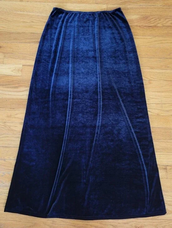 Scott McClintock | Black Velvet Maxi Skirt