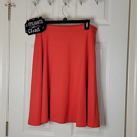 Adrienne Vittadini Skirt XL Coral Pink A-Line